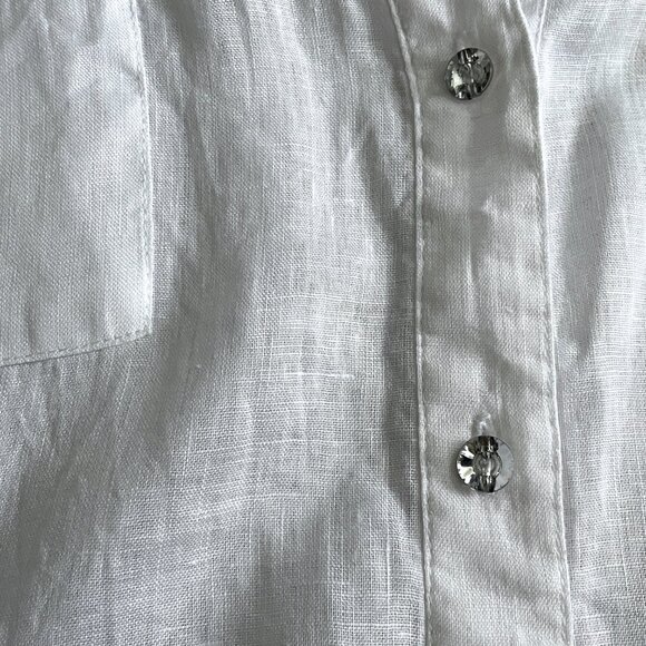 White 100% Linen Shirt Blouse by INC International Concepts-Size 3X - Picture 10 of 13